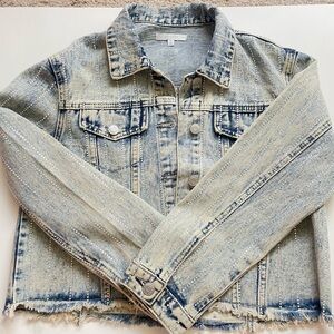 Sparkle Embellished Light Blue Denim Jacket